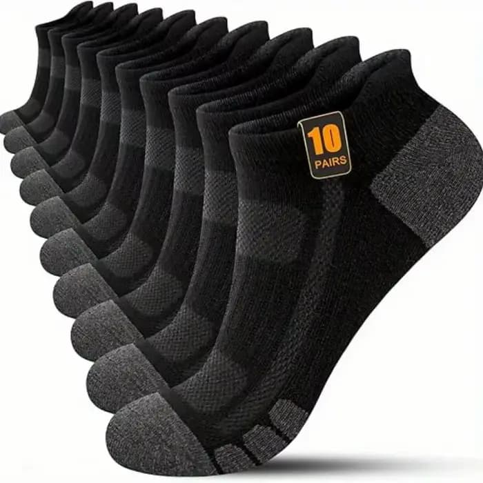 10/30 paires de chaussettes de sport à coupe basse pour hommes et femmes