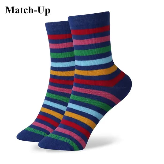 Chaussettes de marque en coton peigné pour femmes et filles, chaussettes colorées pour étudiants, Ma