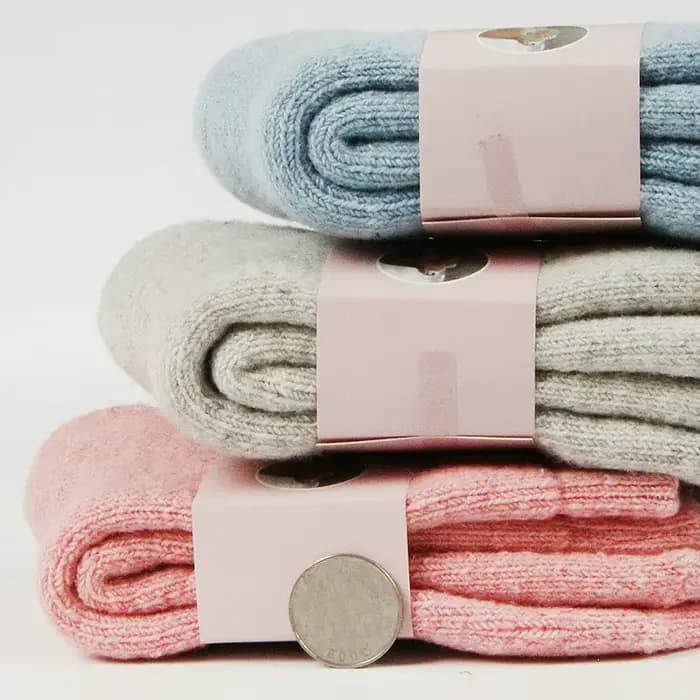 Femmes chaussettes hiver chaud thermique solide cachemire filles épaissi fil épais