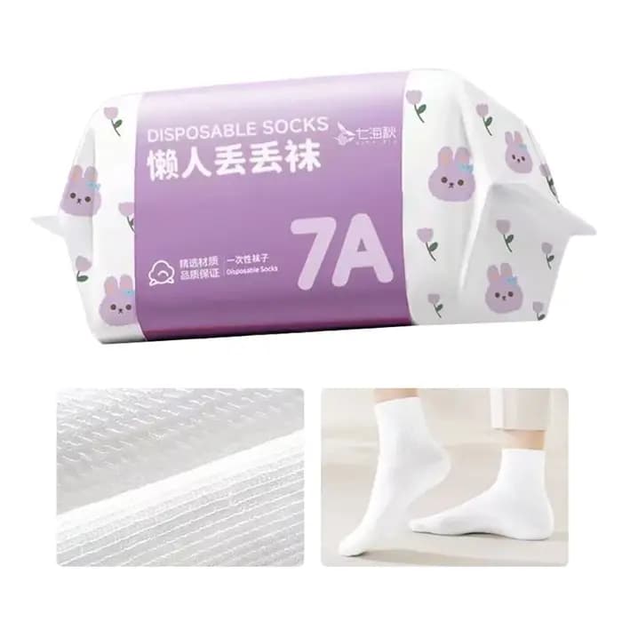 35-43 chaussettes jetables blanc noir gris Polyester bas jetable désodorisation Absorption de la sueur fournitures de voyage chaussettes