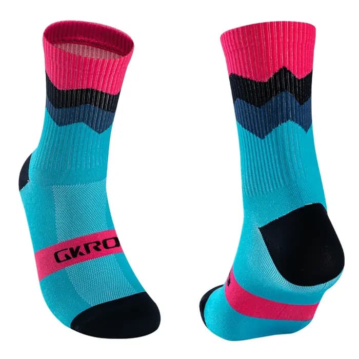 Hommes chaussettes de cyclisme professionnel route vtt vélo femmes Compression course en plein air unisexe sport