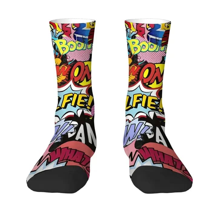 Chaussettes pour hommes de style dessin animé amusant