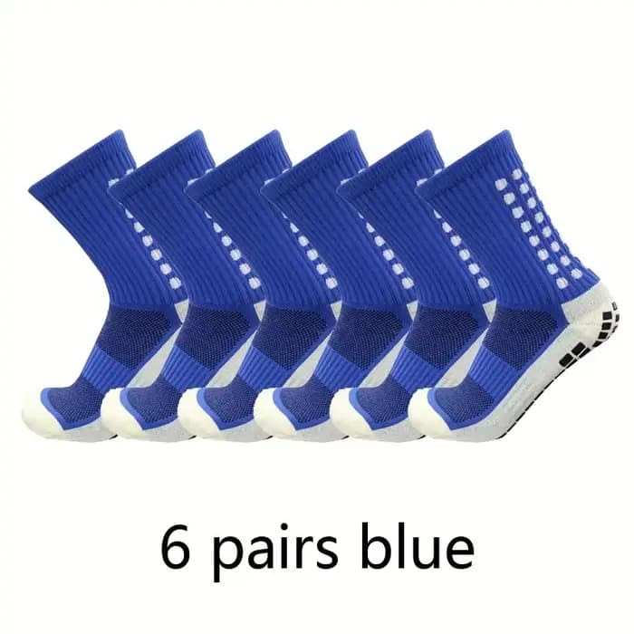 6 paires de chaussettes de Football professionnelles antidérapantes en Silicone pour hommes et femmes, respirantes, pour Sports de plein air, poignée de Football