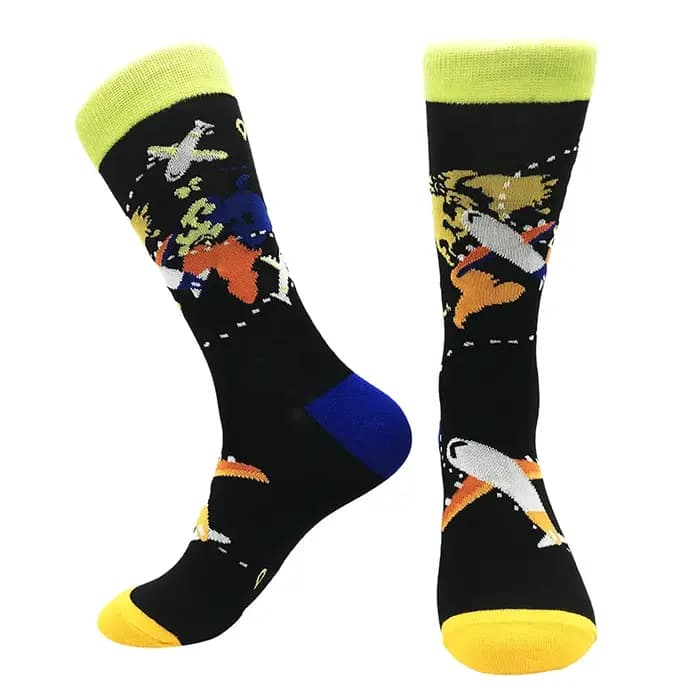 Chaussettes Tridimensionnelles Amusantes en Coton Peigné pour Homme