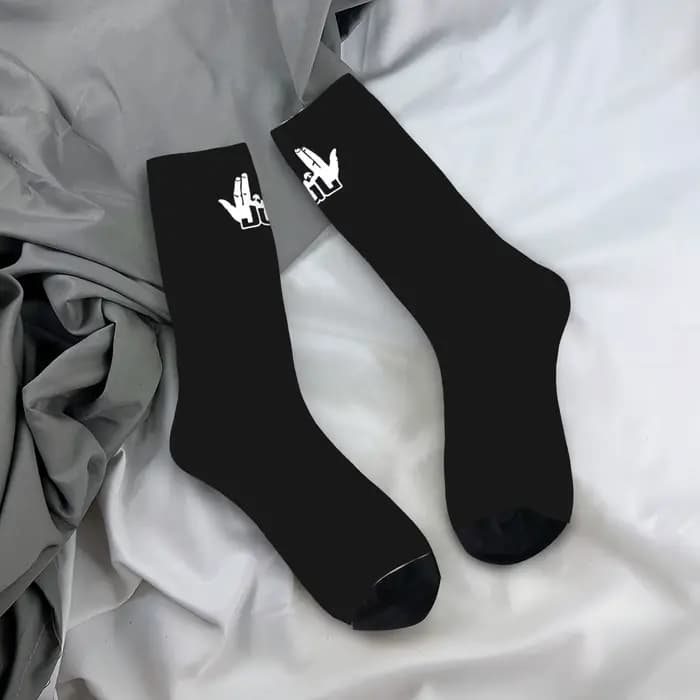Personnalisé j-juls hommes femmes équipage chaussettes unisexe nouveauté rappeur musique chanteur français printemps