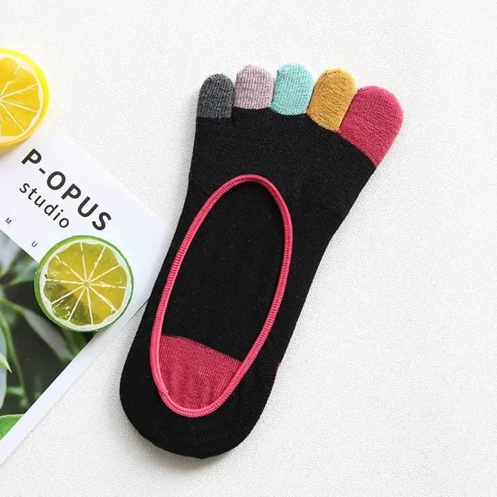 Chaussettes femmes printemps été cinq doigts cheville