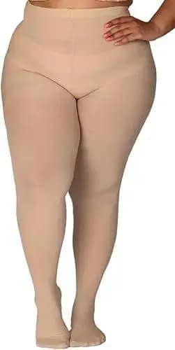 Collants Sexy surdimensionnés pour femmes, couleur unie, lisse, Extra grande élasticité, grande taille, taille haute, chaussettes longues, M-6XL