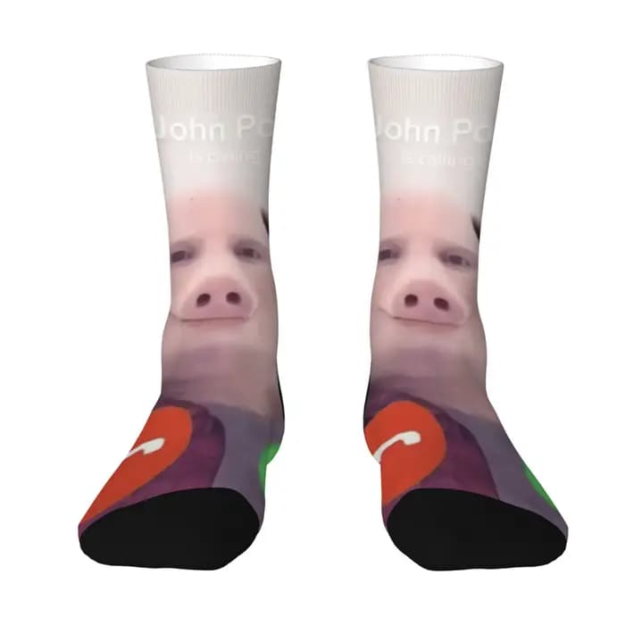 Chaussettes fantaisie pour hommes à motif John Pork