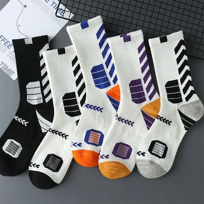 5 paires automne hiver chaussette hommes basket-ball sport Simple haut mi Tube épais mode Ins couleur unie drôle