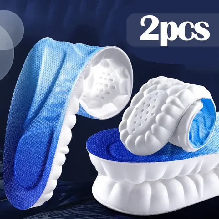 Semelles intérieures de Sport en Latex 4D pour hommes et femmes