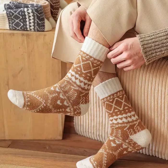 5 paires de chaussettes chaudes d'hiver pour femmes