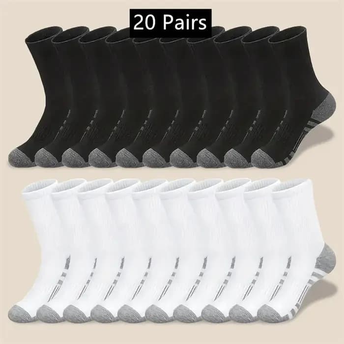 10/20/30 paires de chaussettes de travail pour hommes de haute qualité unisexe respirant basket-ball antidérapant