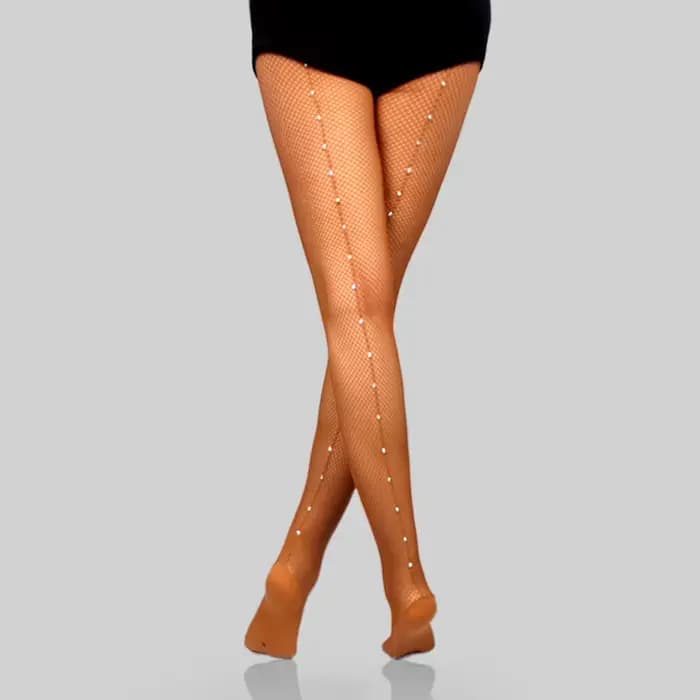 Collants résille professionnels en biscuits pour femmes, bas élastiques, ligne arrière, fil dur, salle de Rhet danse latine