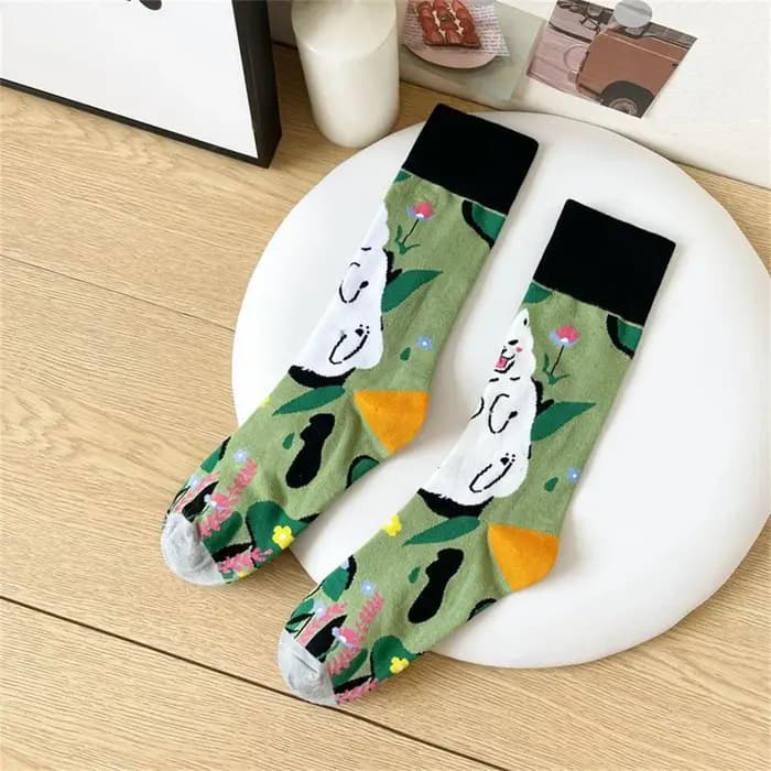 Nouveau dessin animé mignon renard chat chaussettes 3D tricoté doux coton Sport Streetwear décontracté roman cadeau Sokken livraison directe