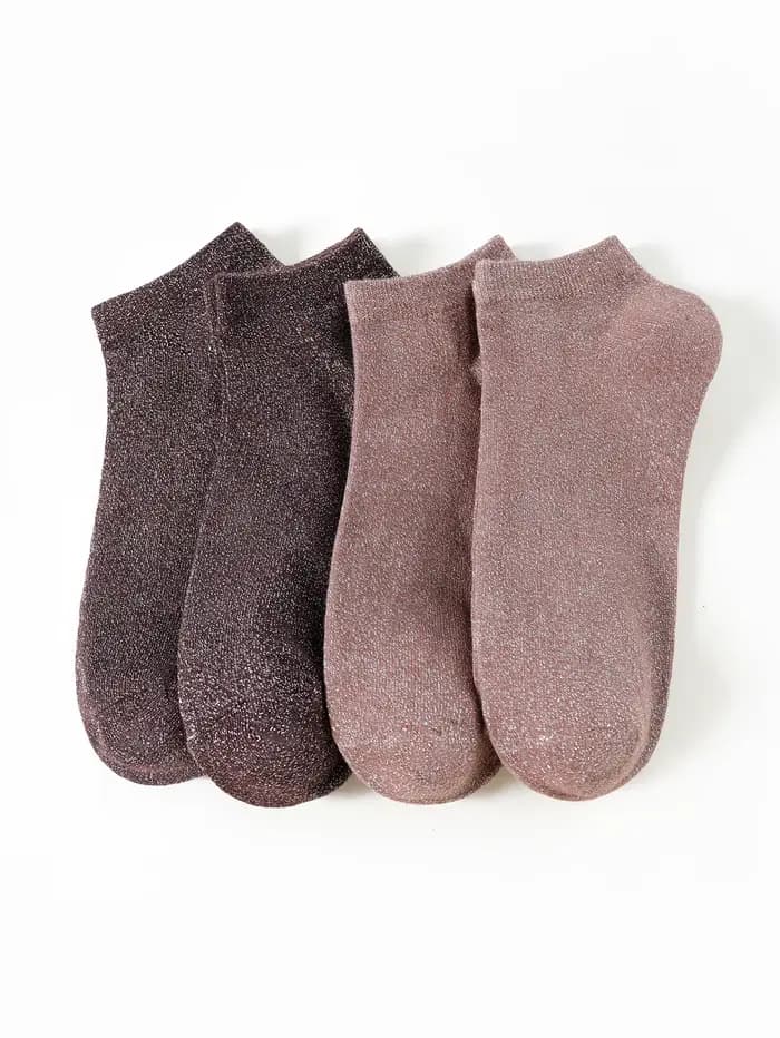 3/6 paires de chaussettes à paillettes multicolores aléatoires