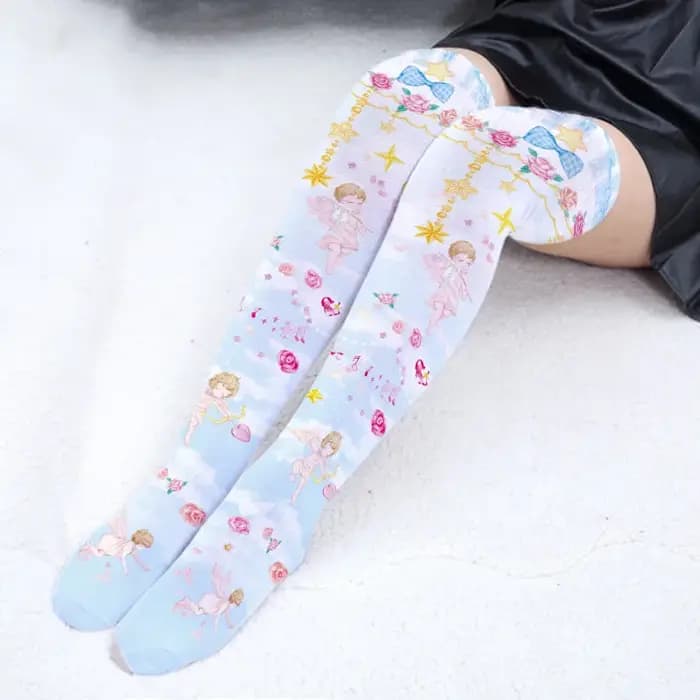 Nouvelles chaussettes mode bas décontracté Polyester cuisse haute sur genou