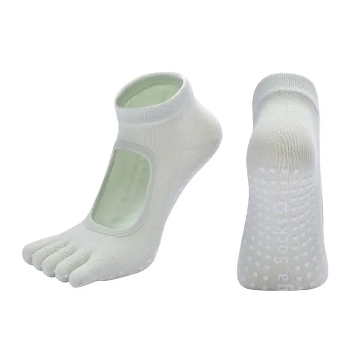 Chaussettes de Yoga dos nu à cinq orteils pour femmes