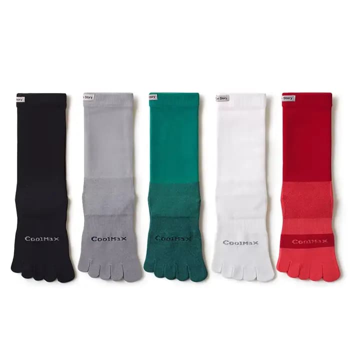 Chaussettes de sport longues à cinq doigts pour hommes