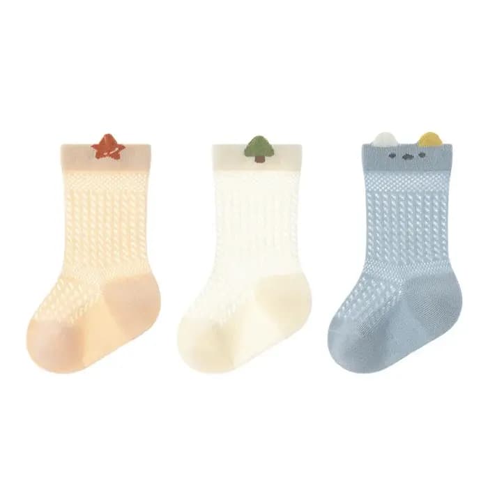 3 paires/lot chaussettes nouveau-né pour fille garçon 0-5 ans été mince coton maille infantile bébé désossé chaussette