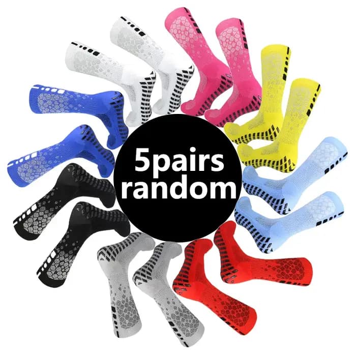 5/10 paires de chaussettes de sport mi-tube de couleurs mélangées au hasard avec une haute élasticité et une respirabilité pour hommes et femmes