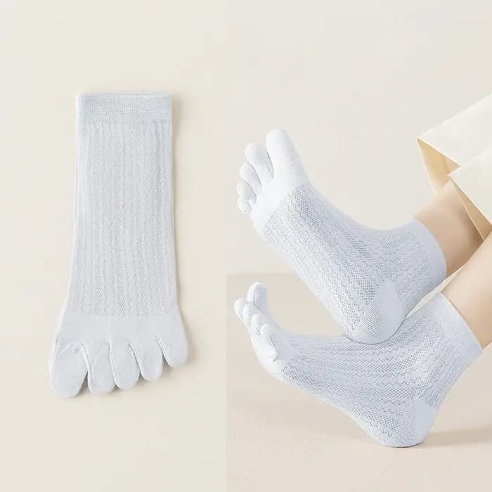 Chaussettes Bateau à 5 Doigts en Coton Ultra-Mince pour Femme et Fille