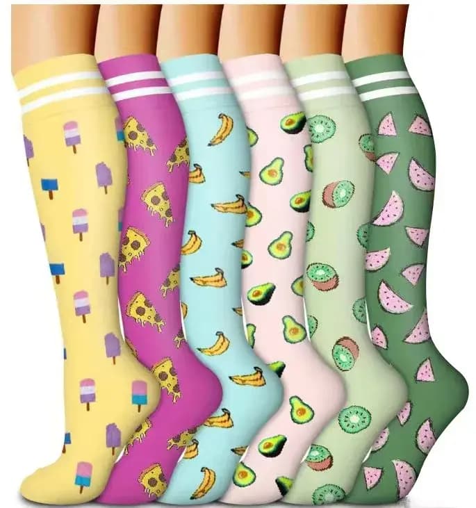 56 Styles de 6 paires de chaussettes de Compression