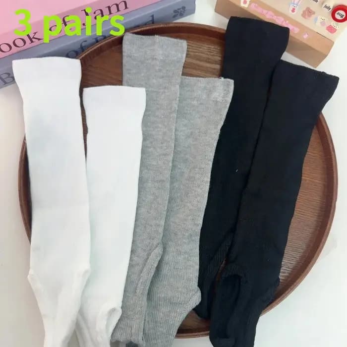 1/3 paires de chaussettes mi-mollet style ballet simple printemps automne 2026 couleur unie protection solaire