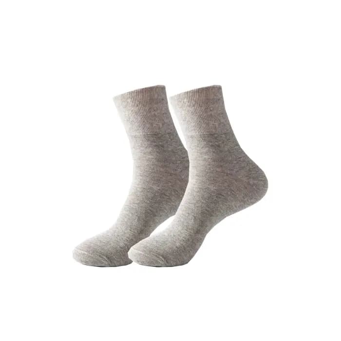 Chaussettes courtes en coton pour hommes, grandes affaires, solides, amples, absorbant la sueur, antibactériennes, pour mari et pères, chaussettes chaudes et respirantes