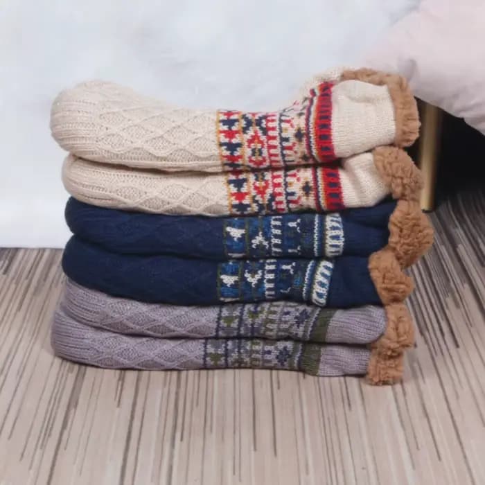 Chaussettes thermiques antidérapantes pour hommes et femmes