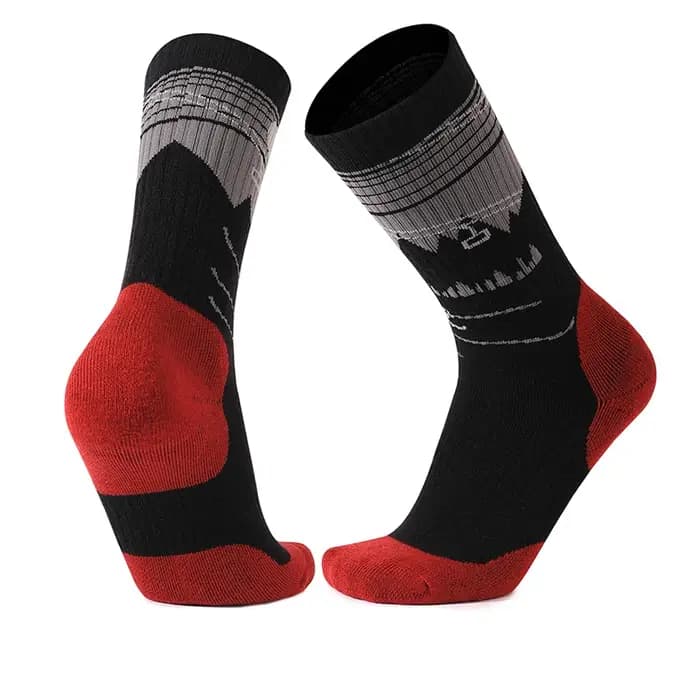 1 paire de chaussettes de ski en laine mérinos pour femmes, garçons et filles, chaussettes thermiques épaisses et chaudes pour l'hiver, confortables pour le ski et le snowboard