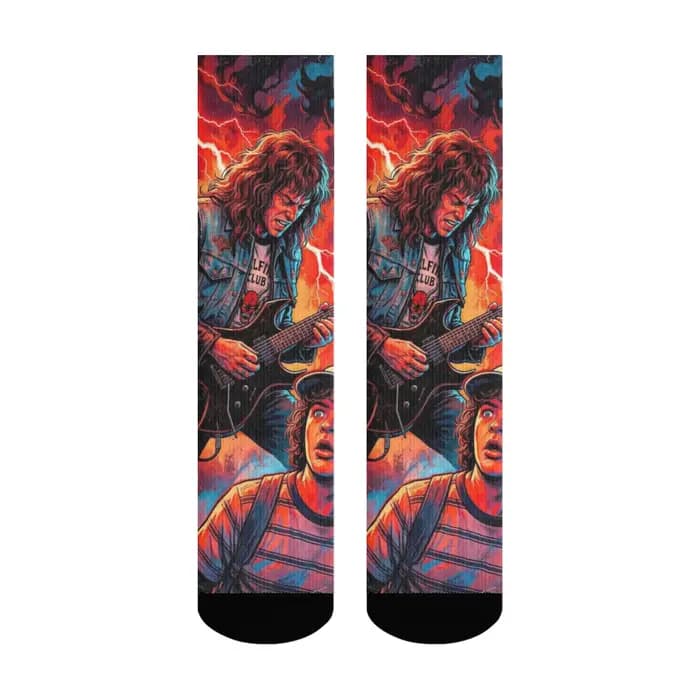 Chaussettes pour hommes style rétro Eddie Munson