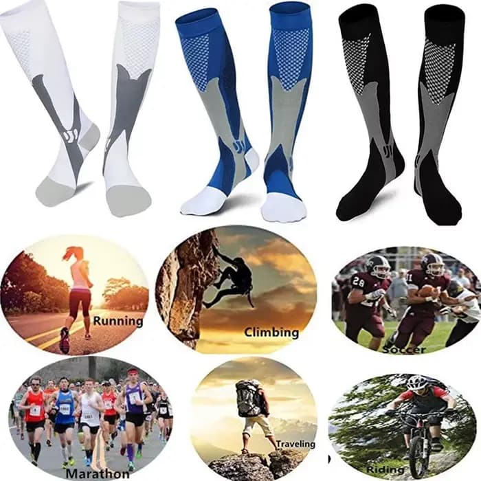 Brothock chaussettes de Compression de Sport médical hommes et femmes 20-30mmHg