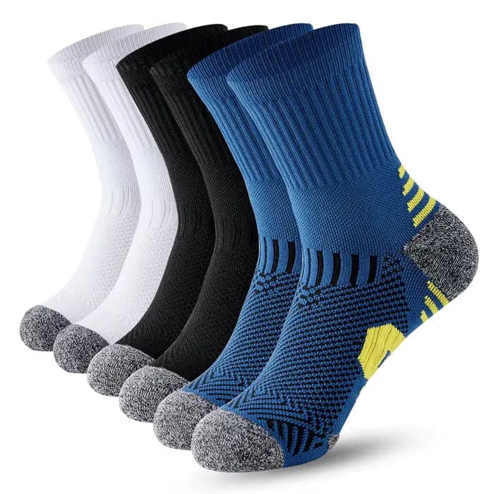 2 paires de chaussettes de sport de compression pour hommes