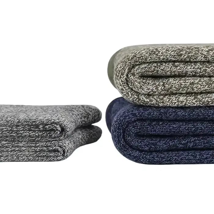 5 paires de chaussettes mi-mollet en laine mérinos pour hommes et femmes