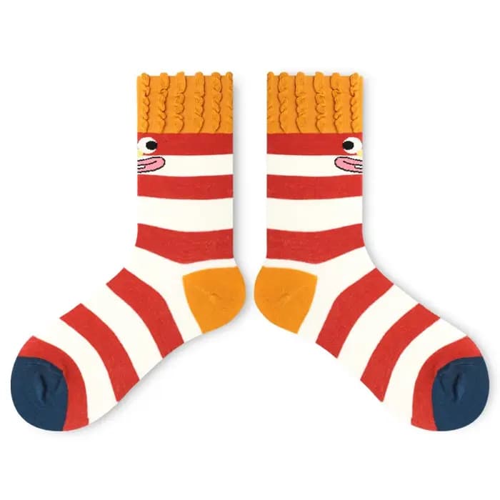 Chaussettes mi-mollet de dessin animé pour femmes