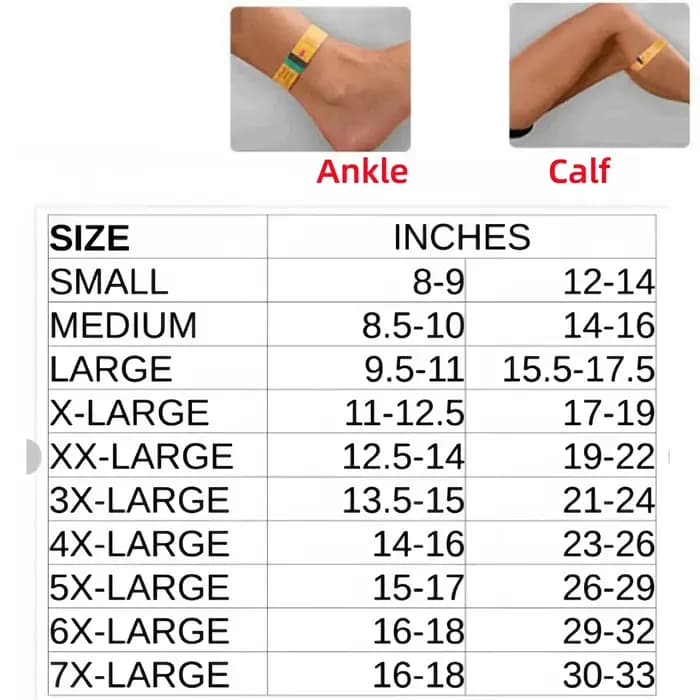 1 paire de chaussettes de compression S-7XL pour femmes et hommes, bas de compression pour la circulation, manches longues, compression des muscles du mollet 20-30 mmHg