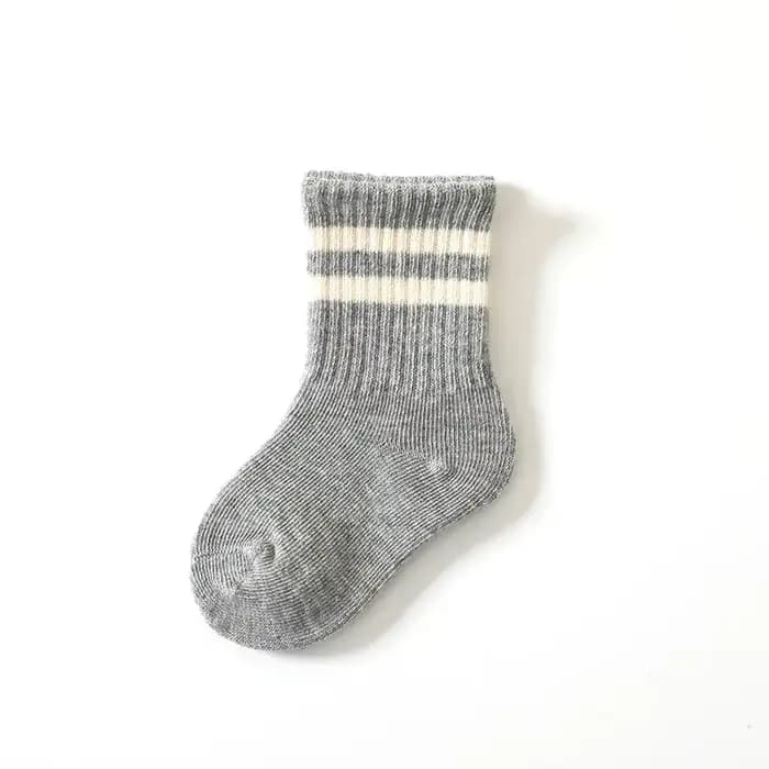 Chaussettes de Sport blanches et noires pour enfants, chaussettes Tube d'école en coton pour bébés,
