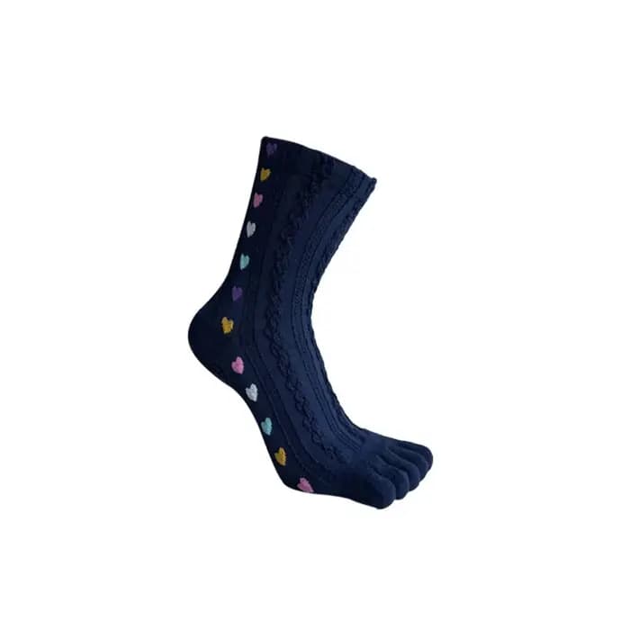 Chaussettes courtes en coton pour femmes et filles, mignonnes, rayées, chat amour, mode, absorbant la sueur, antibactériennes, respirantes, chaudes, à cinq doigts