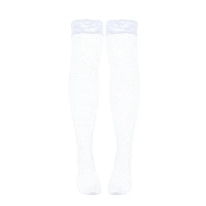 MENMODE Hommes Sheer Résille Bas Longs JK Sexy Dentelle Welt Sissy Chaussettes Sur Genou Crossdress Fétiche Bonneterie
