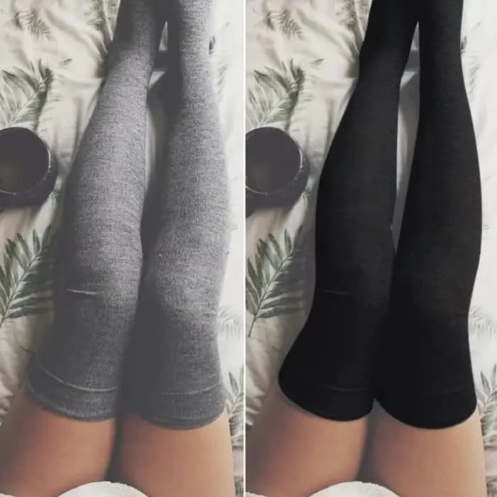 Chaussettes hautes au dessus du genou pour femmes
