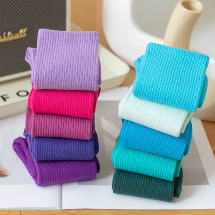 Chaussettes unisexes décontractées en coton