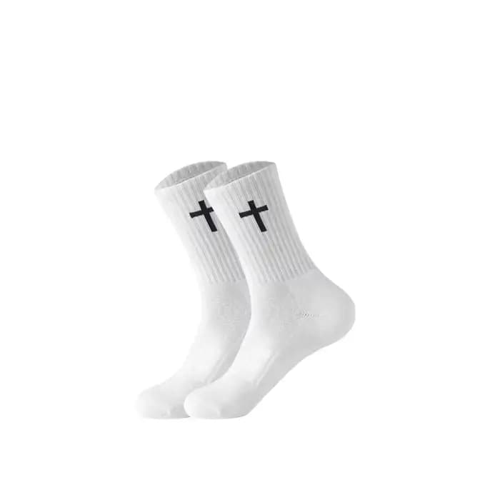 1 paire de chaussettes de sport solides pour hommes, chaussettes décontractées respirantes unisexes