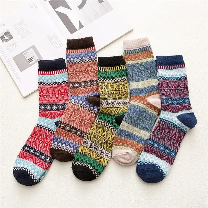 Chaussettes épaisses en laine de mouton pour hommes