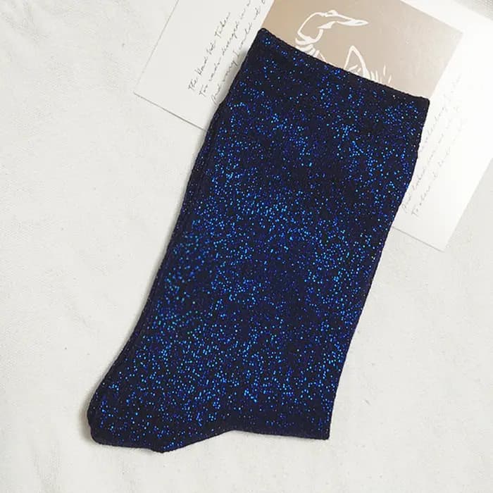 Chaussettes à paillettes couleur bonbon pour femmes