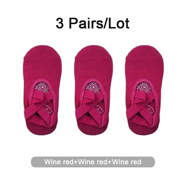 3 paires de chaussettes de Yoga pour femmes