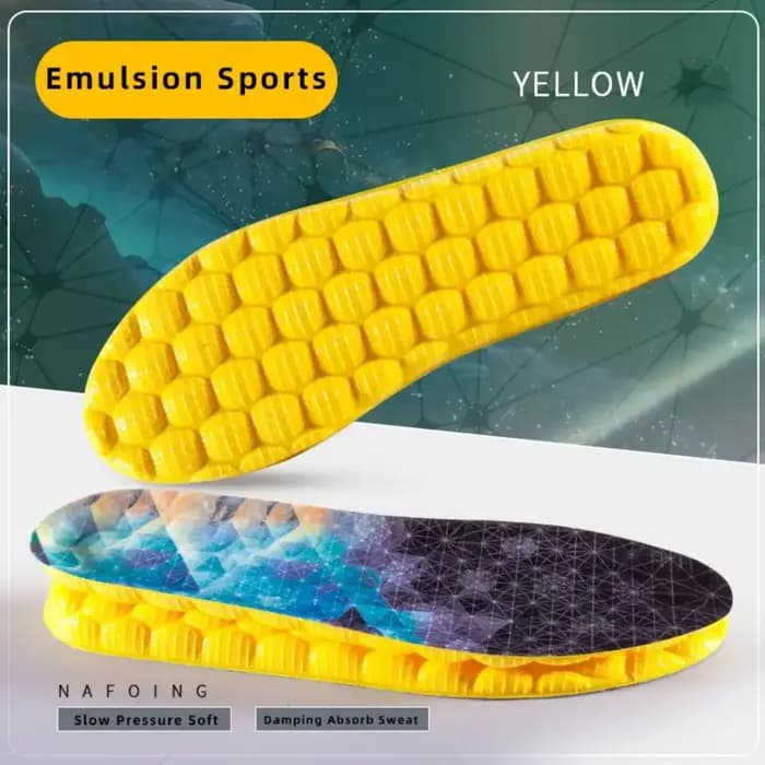 Semelles intérieures de sport nuage 4D pour chaussures de course, semelle en PU, coussin d'absorption des chocs doux et respirant, soins orthopédiques, Support de voûte plantaire, coussinets de pieds