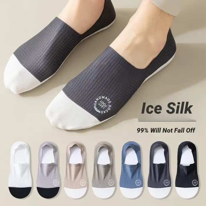 Chaussettes bateau invisibles pour hommes à motif gaufré