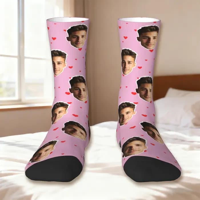 Chaussettes personnalisées en forme de visage Chaussettes personnalisées unisexes Chaussettes photo personnalisées Chaussettes photo Chaussettes personnalisées comme cadeaux
