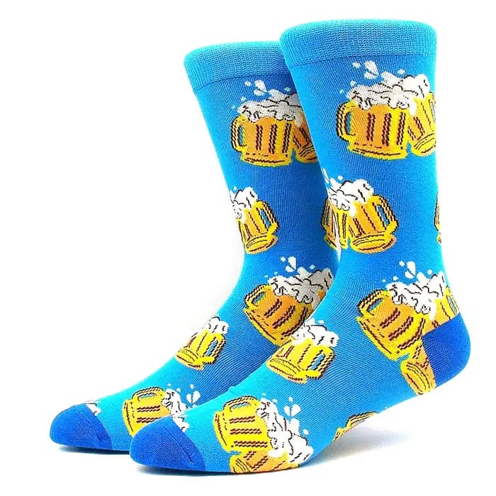 Chaussettes Jacquard amusantes unisexes avec motifs de nourriture animale