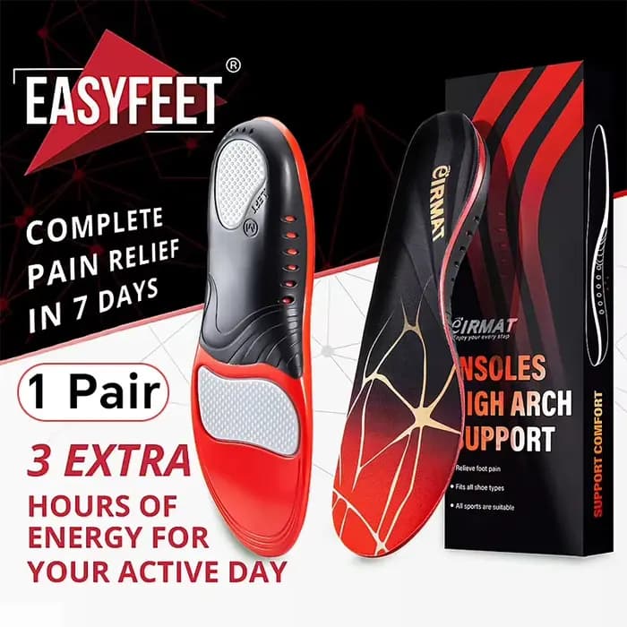 Semelles orthopédiques sportives en gel TPU à absorption des chocs, respirantes, avec soutien de la voûte plantaire pour le soin des pieds et la réduction de la douleur